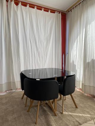 Mesa Comedor Moderna Cristal y Madera