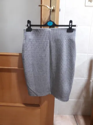 Falda tubo gris rayas mujer Talla M