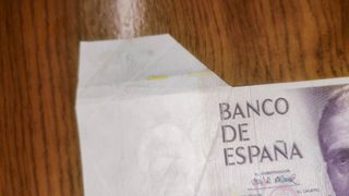 Billete 5000 pesetas 1979 error corte