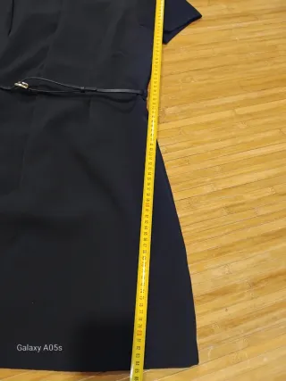 Vestido negro mujer con cinturón