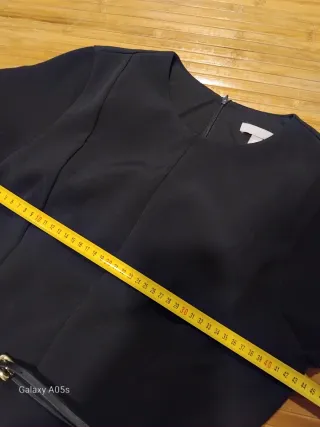 Vestido negro mujer con cinturón