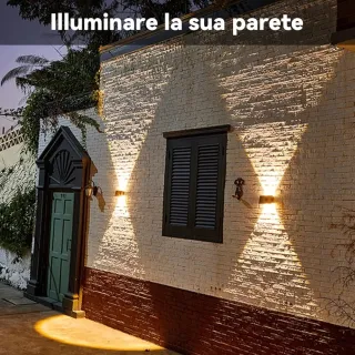 Applique LED Solare Esterna con luce doppia