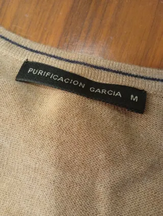 Jersey V-neck beige talla M