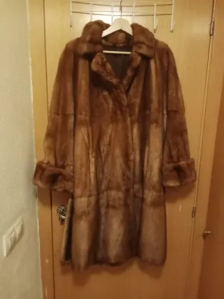 Abrigo de pelo natural lujo mujer