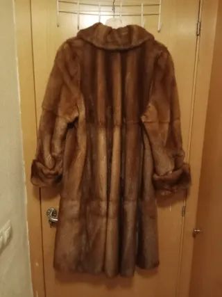 Abrigo de pelo natural lujo mujer