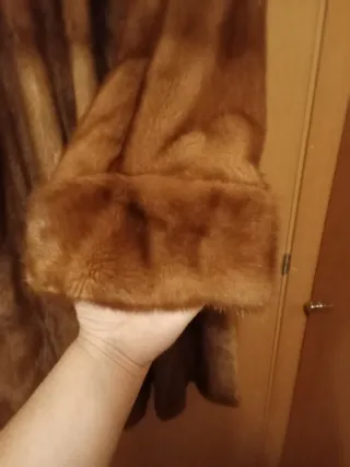 Abrigo de pelo natural lujo mujer