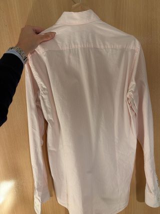 Camisa SACOOR & BROTHERS Rayas Rosa y Blanco - L