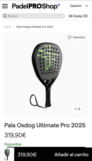 Pala de pádel Oxdog Ultimate Pro 2025