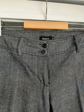 Pantalones de pinzas anchos grises