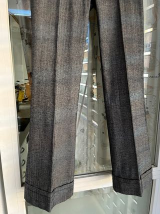 Pantalones de pinzas anchos grises