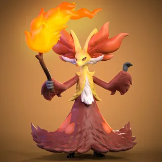 FIGURA DELPHOX POKEMON RESINA 3D