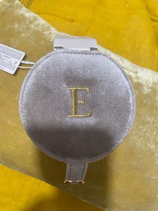 Joyero terciopelo gris con inicial E