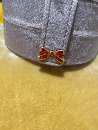 Joyero terciopelo gris con inicial E