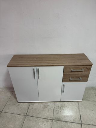 Aparador moderno blanco y gris