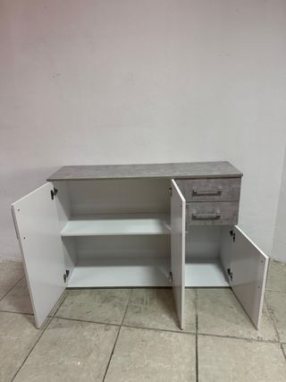 Aparador moderno blanco y gris