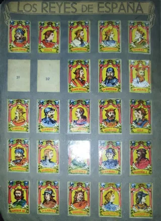 ALBUM, LOS REYES DE ESPAÑA, CROMOS CULTURA