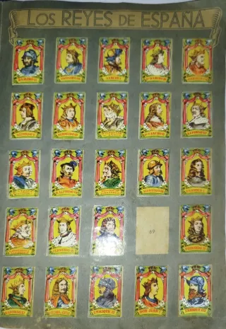 ALBUM, LOS REYES DE ESPAÑA, CROMOS CULTURA