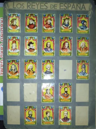 ALBUM, LOS REYES DE ESPAÑA, CROMOS CULTURA
