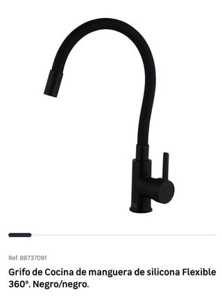 Grifo Cocina Negro Flexible