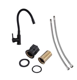 Grifo Cocina Negro Flexible