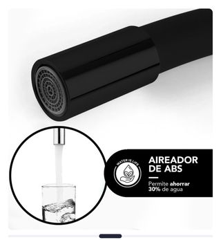 Grifo Cocina Negro Flexible