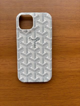 Funda Goyard Blanca Iphone 15