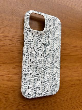 Funda Goyard Blanca Iphone 15