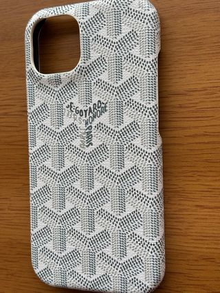 Funda Goyard Blanca Iphone 15