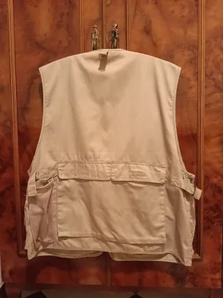 Chaleco de caza/pesca hombre beige