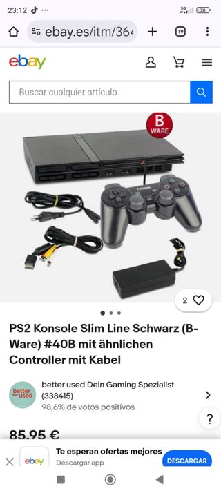 PlayStation 2 Negra Cables + Juegos