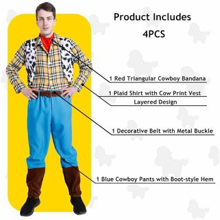 Disfraz Woody Talla XL Toy Story - Traje Vaquero
