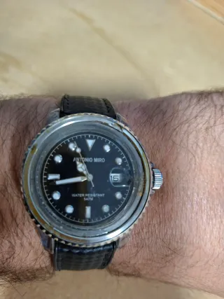 Reloj Antonio Miro Hombre Negro y Plateado