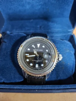 Reloj Antonio Miro Hombre Negro y Plateado