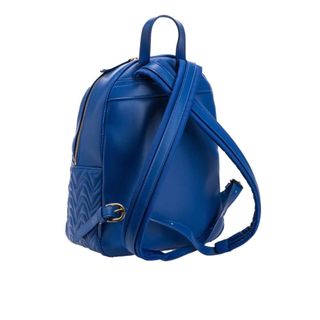 Zaino Pinko blu trapuntato in pelle