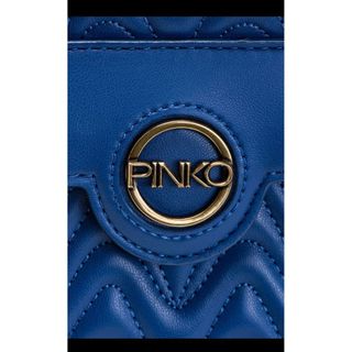 Zaino Pinko blu trapuntato in pelle