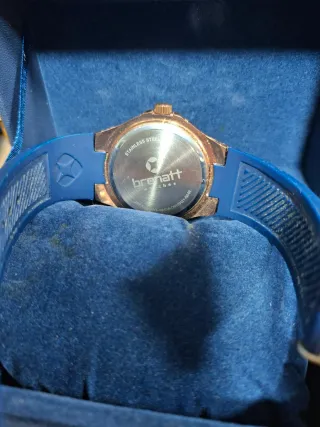 Reloj Brenatt Hombre Azul y Dorado