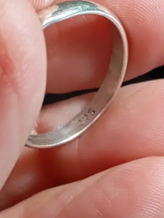 Anillo Plata Ley ágata musgosa sin pulir