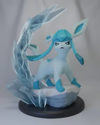 FIGURA GLACEON POKEMON RESINA 3D