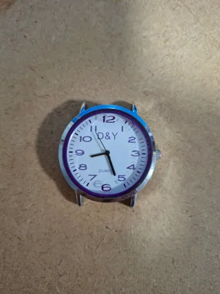 Reloj D&Y Hombre Plata y Morado