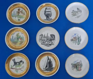 9 Piatti BIDASOA Dipinti a Mano