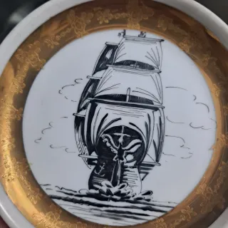 9 Piatti BIDASOA Dipinti a Mano