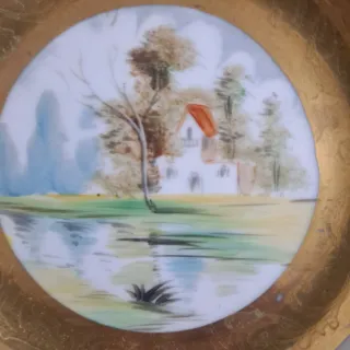 9 Piatti BIDASOA Dipinti a Mano