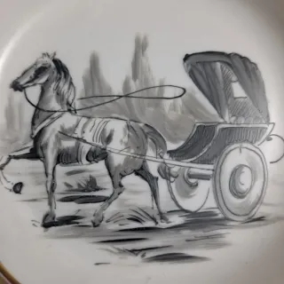 9 Piatti BIDASOA Dipinti a Mano