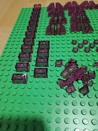 Peças Lego Roxas Translúcidas várias tipos e aprox