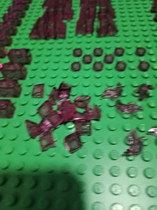 Peças Lego Roxas Translúcidas várias tipos e aprox