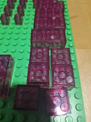 Peças Lego Roxas Translúcidas várias tipos e aprox