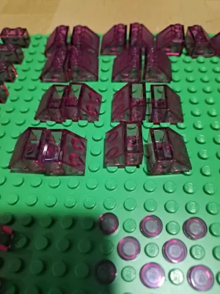 Peças Lego Roxas Translúcidas várias tipos e aprox
