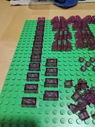 Peças Lego Roxas Translúcidas várias tipos e aprox