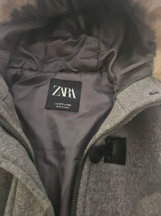 Chaqueta Zara Gris Talla 8-9 Años.