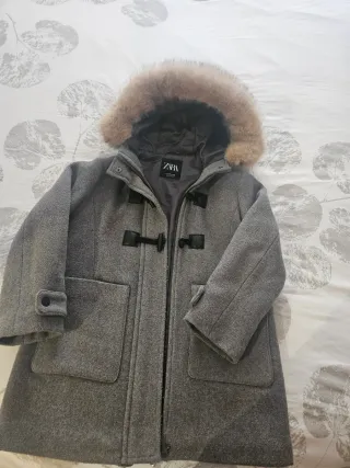 Chaqueta Zara Gris Talla 8-9 Años.